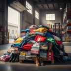 Large pallet with mixed clothing and shoes