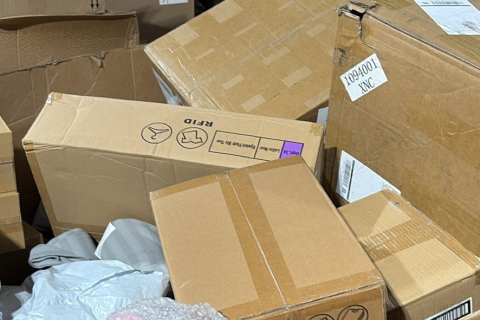 Surprise Box Depot warehouse inventory photo