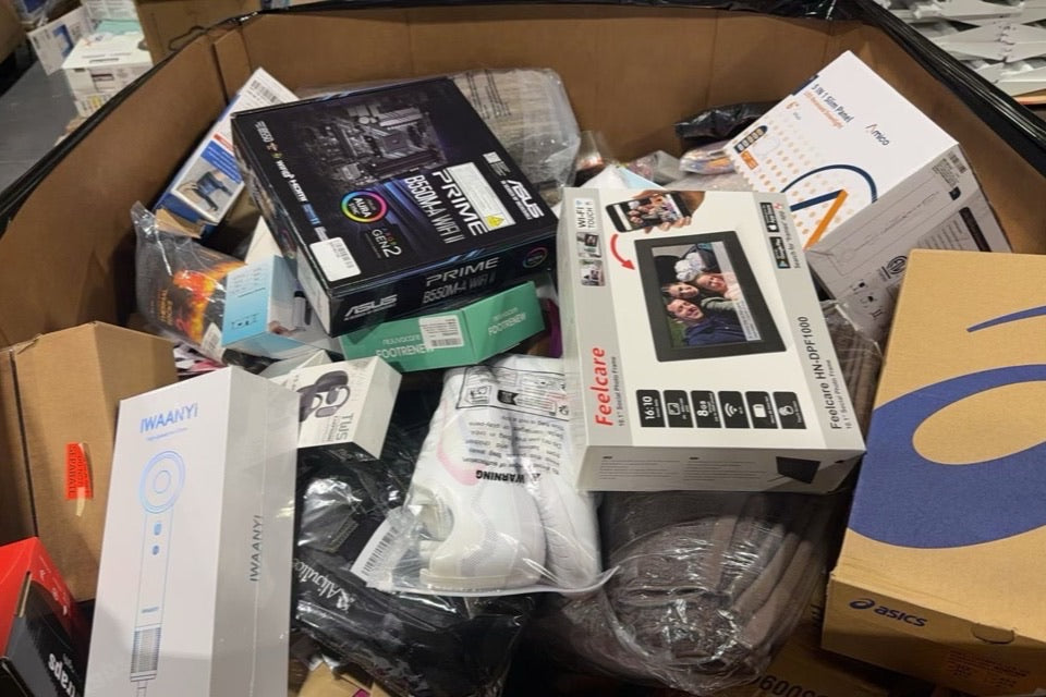 Surprise Box Depot warehouse inventory photo