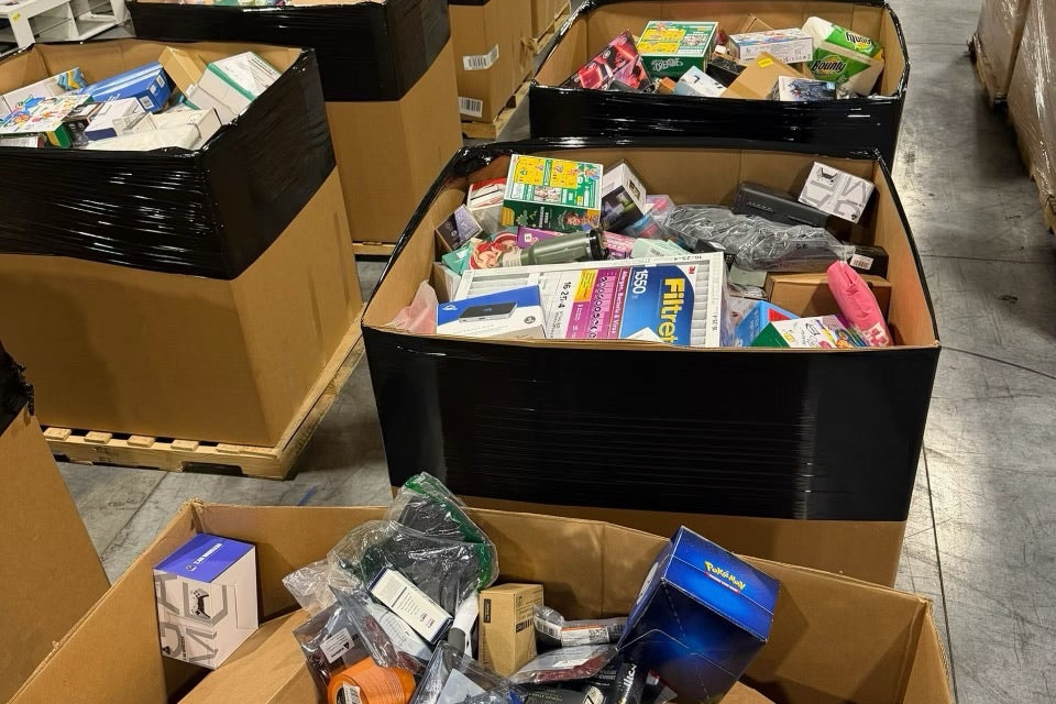 Surprise Box Depot warehouse inventory photo