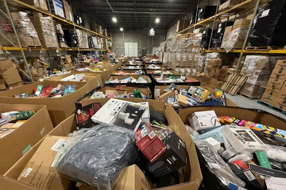 Surprise Box Depot warehouse inventory photo