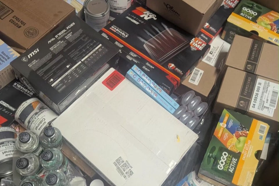 Surprise Box Depot warehouse inventory photo